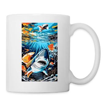Shark | Great White Shark | Sea creature | Fish - Mug - white - Right