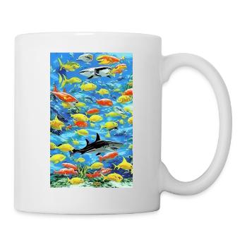 Shark | Great White Shark | Sea creature | Fish - Mug - white - Right