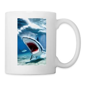 Shark | Great White Shark | Sea creature | Fish - Mug - white - Right
