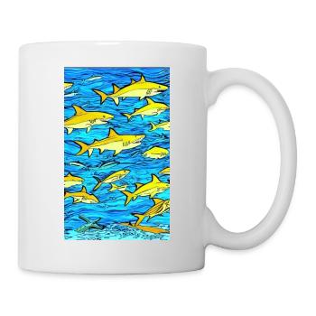 Shark | Great White Shark | Sea creature | Fish - Mug - white - Right