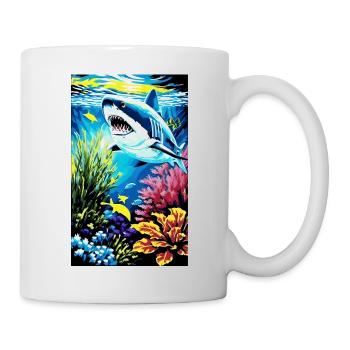 Shark | Great White Shark | Sea creature | Fish - Mug - white - Right
