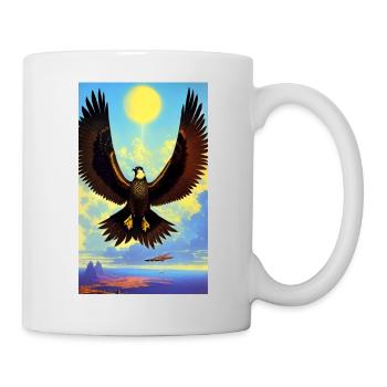 Aigle | Oiseaux | Liberté | Animaux - Mug blanc - blanc - Droite