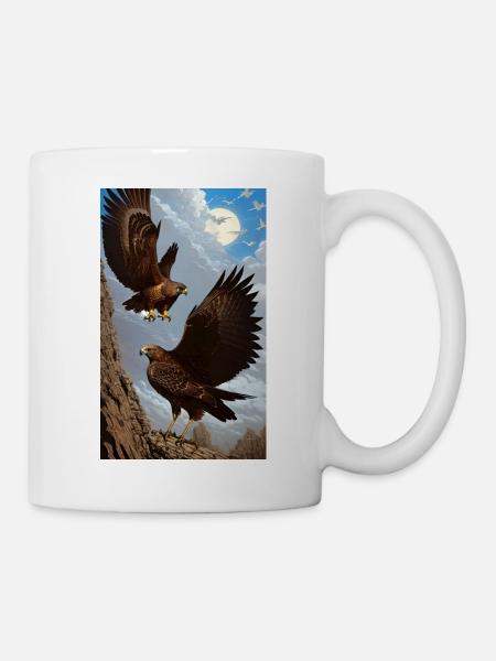 Adler | Vogel | Freiheit | Tiere - Tasse - Weiß
