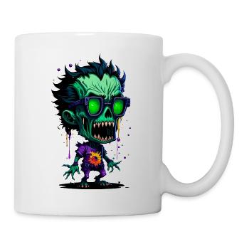 Bunter cooler Zombie - Tasse - Weiß - Rechts