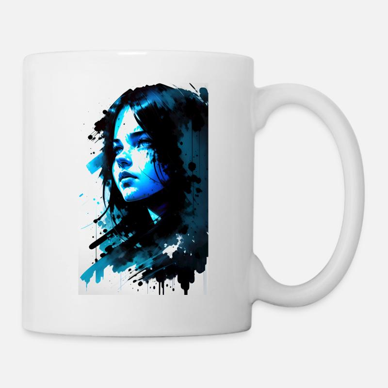 Frau | Gesicht | Mädchen | Anime - Tasse - Weiß