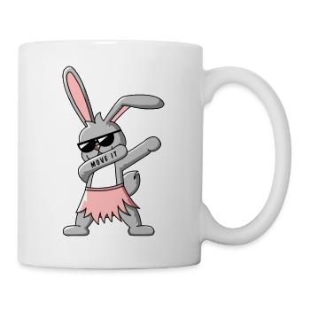 Dab Dance Bunny T-Shirt Design - Mug blanc - blanc - Droite