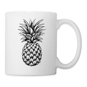 Ananas - Tasse - Weiß - Rechts