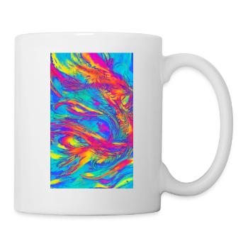 Lignes | Lignes ondulées | Symboles | Modèle - Mug blanc - blanc - Droite