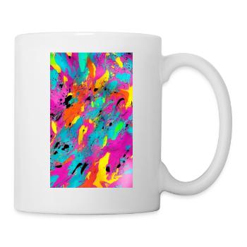 Lignes | Lignes ondulées | Symboles | Modèle - Mug blanc - blanc - Droite