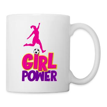 soccer girl power - Tasse - Weiß - Rechts