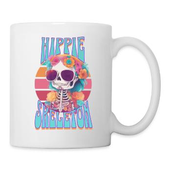 hippie skeleton - Mug - white - Right