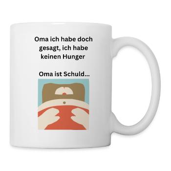 Oma ist Schuld, schwarz - Tasse - Weiß - Rechts