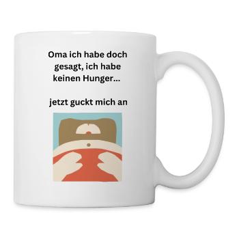 Jetzt guckt mich an, schwarz - Tasse - Weiß - Rechts
