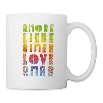 Amore Liebe Aimer Love Amar - Tasse - Weiß - Rechts