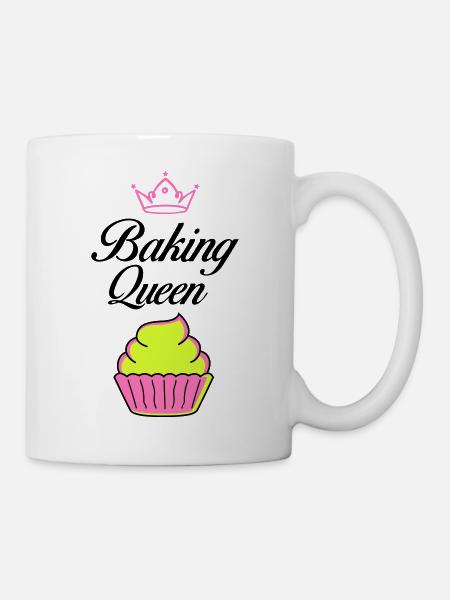 baking queen - Tasse - Weiß