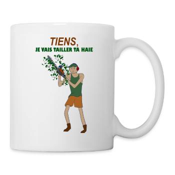 Here, I'll trim your hedge - Mug - white - Right