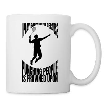 Badminton badminton fan badminton équipe de badminton - Mug blanc - blanc - Droite