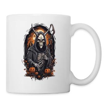 Demonic Grim Reaper Skull Halloween Design - Mug - white - Right