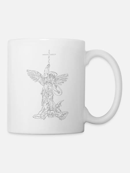 Michael Erzengel Heiliger Christlicher Engel Heiliger SNK - Tasse - Weiß