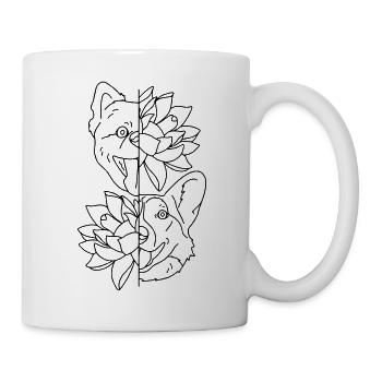 deux chiens - Mug blanc - blanc - Droite