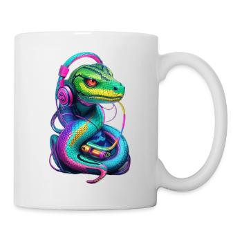 snake graffiti music - Mug blanc - blanc - Droite