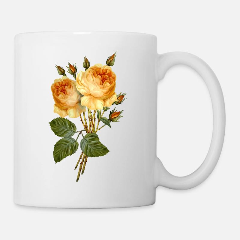 Blumen - Tasse - Weiß