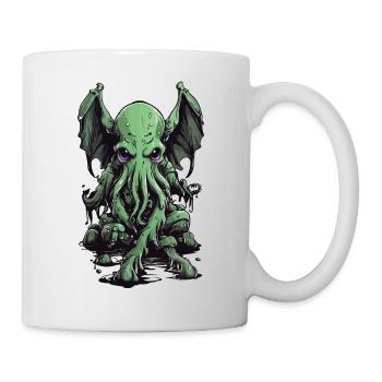 Schleimiges Halloween Cthulhu Tentakeln Monster - Tasse - Weiß - Rechts