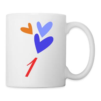 1. 1 AN. 1er ANNIVERSAIRE. ANNIVERSAIRE 1 AN - Mug blanc - blanc - Droite