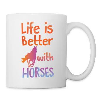 Funny Horse Saying Riding Horse - Mug - white - Right