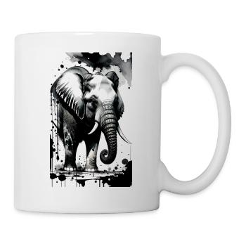 Fierté élégante de l’éléphant - Mug blanc - blanc - Droite