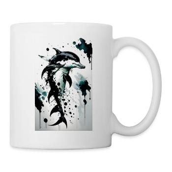 Delphinzauber: Dein Stil, deine Anmut - Tasse - Weiß - Rechts