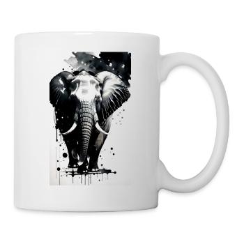 Elephant Power: Élevez votre style avec grandeur - Mug blanc - blanc - Droite