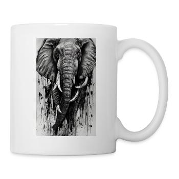 Majesté éléphant élégante - Mug blanc - blanc - Droite