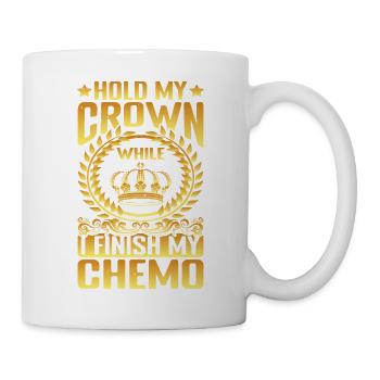 Tenez ma couronne pendant que je termine ma chimio 68 - Mug blanc - blanc - Droite