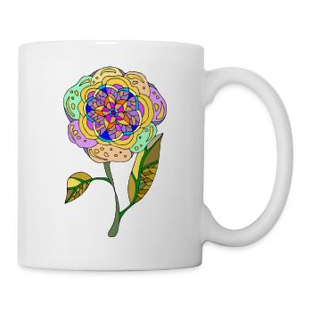 Blume - Tasse - Weiß - Rechts