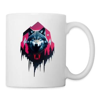 Wolf - Tasse - Weiß - Rechts