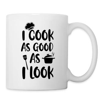 I Cook As Good As I Look. Cooking Gift - Mug - white - Right