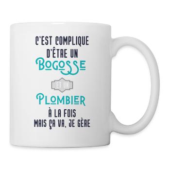 C'est compliqué d'être Bogosser - Mug blanc - blanc - Droite