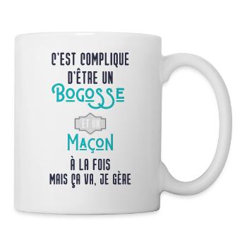 C'est compliqué d'être Bogosse et Maçon - Mug blanc - blanc - Droite