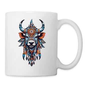 Cow Power Animal Spirit Indians & Mysticism - Mug blanc - blanc - Droite