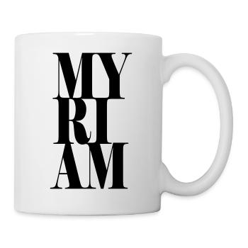 Myriam Nom Prénom Police moderne Word Art - Mug blanc - blanc - Droite