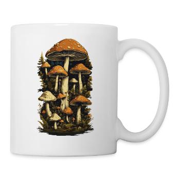 Retro Forest Mushrooms Aesthetics Mushroom Design - Mug - white - Right