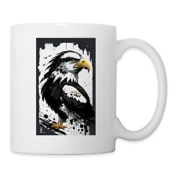 Aigle majestueux - Mug blanc - blanc - Droite