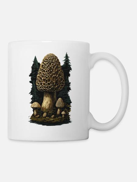 Vintage Morels Goblincore Mushroom Magic - Mug - white