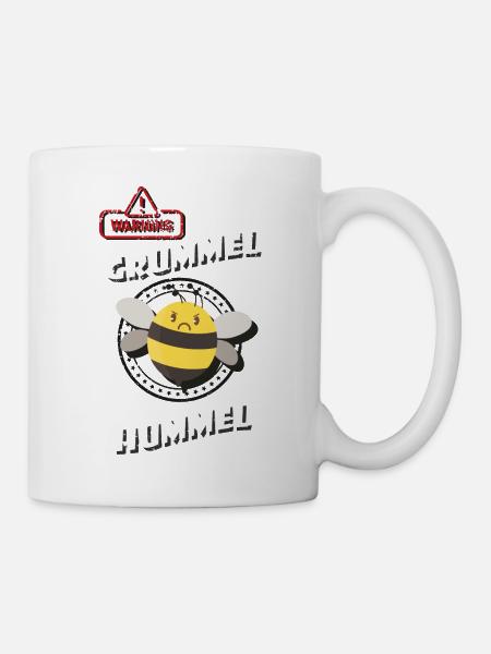 Grummel Hummel - Tasse - Weiß