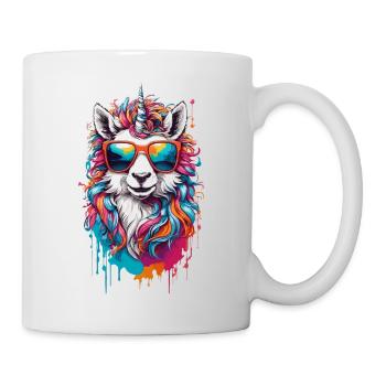 Einhorn süß cool niedlich Pony - Tasse - Weiß - Rechts