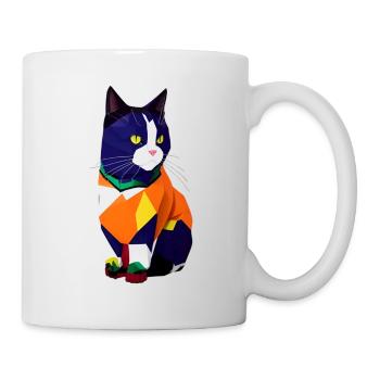 Die Katze im Pullover - Tasse - Weiß - Rechts