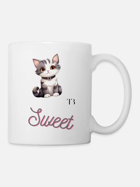 Cute Cat - Mug - white