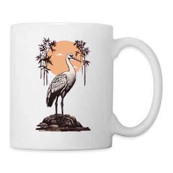 Ukiyo-e Crane Art Japonais Oiseau Amour Oiseau - Mug blanc - blanc - Droite