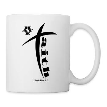 Glaube, der Berge versetzt - Tasse - Weiß - Rechts